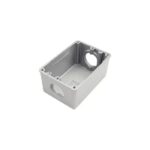 Caixa Piso Alumínio 2X4 Baixa Com 2 Furos 3/4